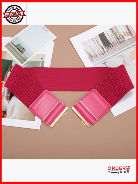 4 Pack Wide Elastic Stretch Waist Belts for Dresses main image 2